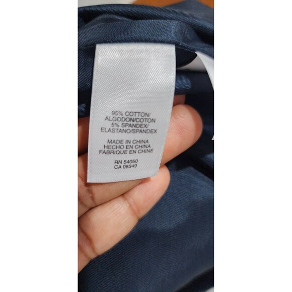 Jones New York Signature Swing Coat Womens S Navy Blue Stretch Pockets Snap EUC - Picture 14 of 15